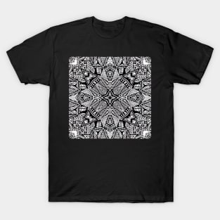 Black and White Aztec Star T-Shirt